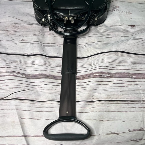 MELROSE | 15” Leather Vertical Detachable-Wheeled Laptop Case #9703 - Picture 8 of 16